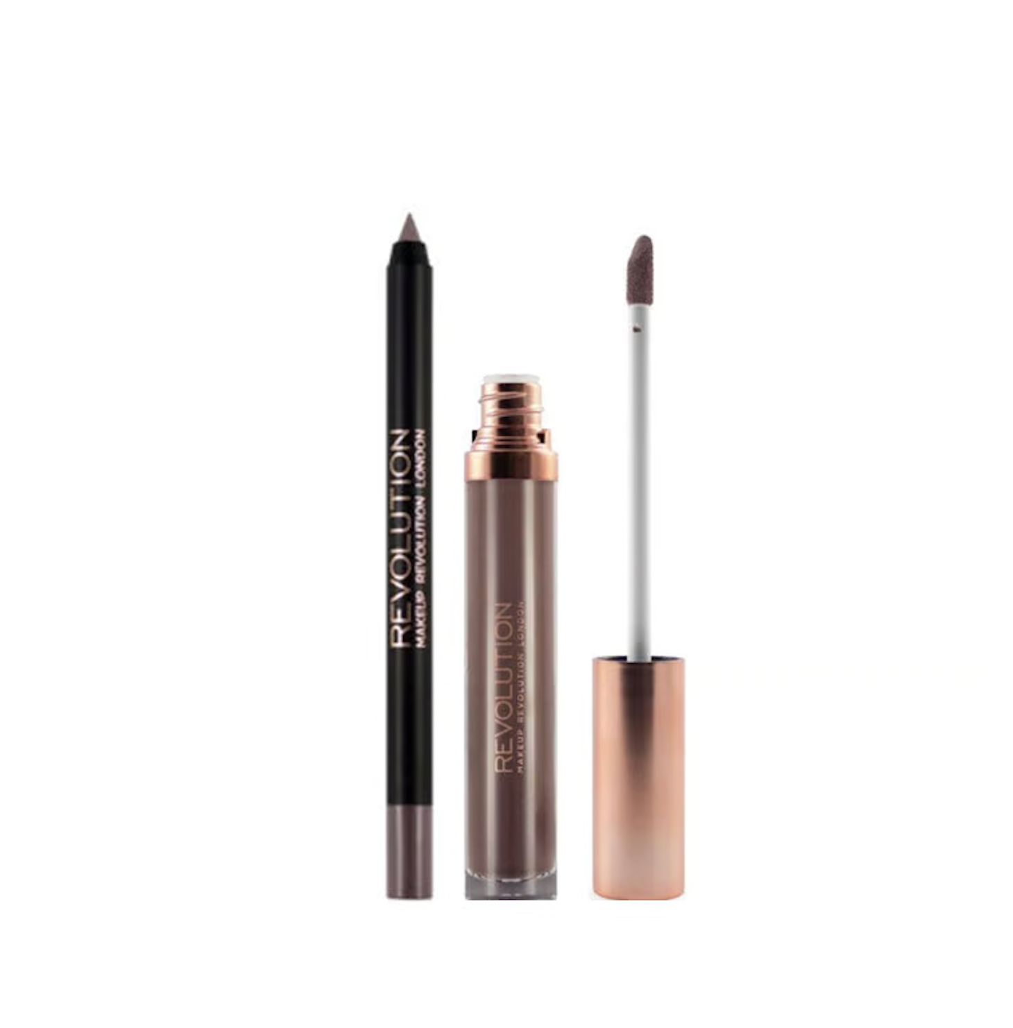 Revolution Retro Luxe Lip Contour Kit - Matte Lip Kit: Lip Pencil &amp; Liquid Lipstick - Treason | Lip Pencil &amp; Liquid Lipstick Kit