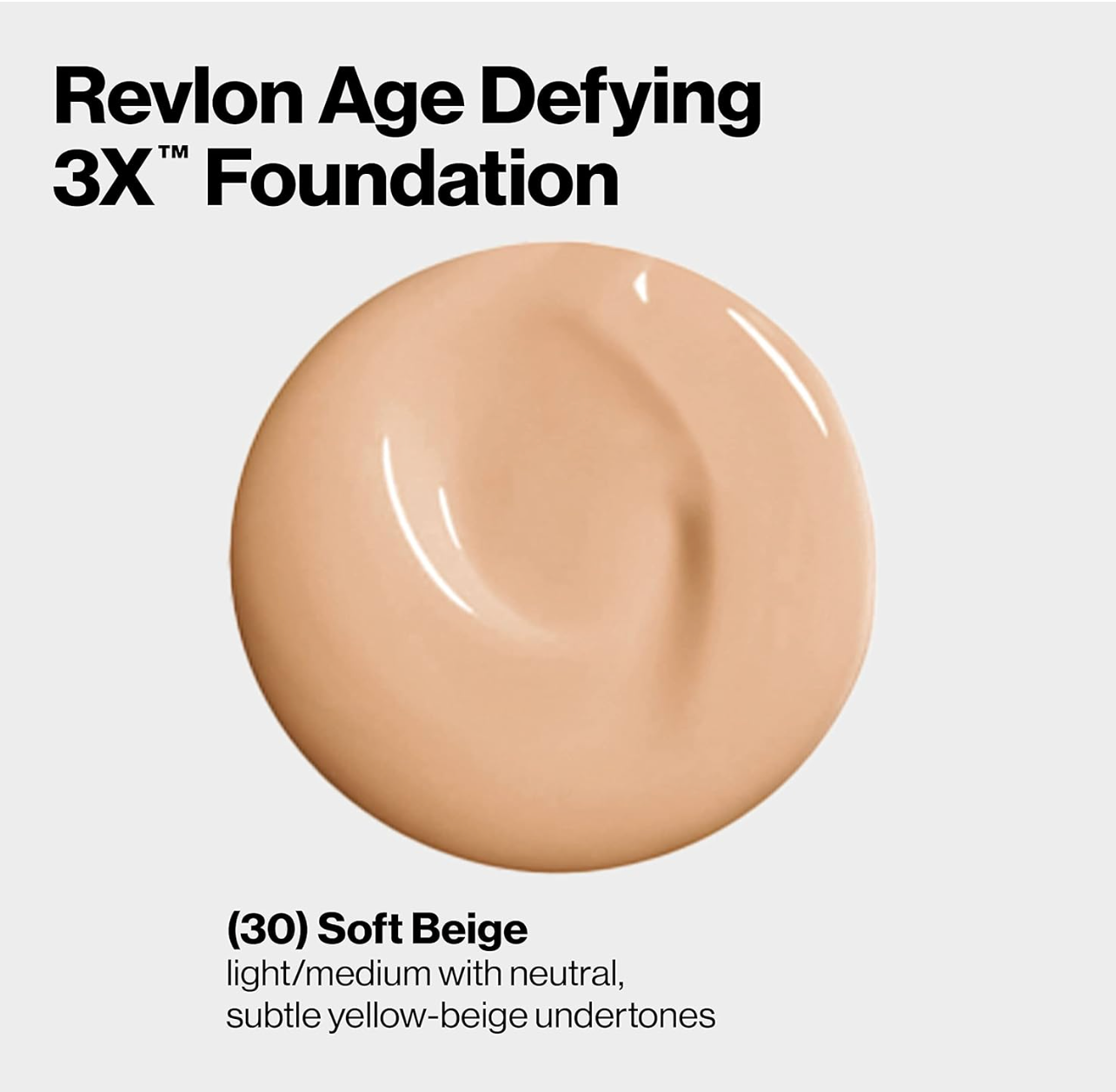 Revlon Age Defying 3X™ Foundation - Soft Beige 30 (tonos disponibles)