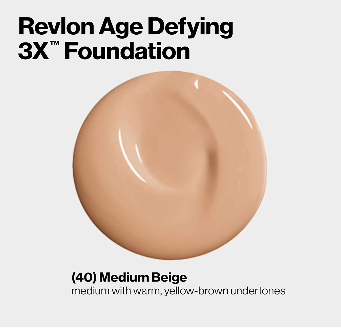 Revlon Age Defying 3X™ Foundation - Medium Beige 040 (tonos disponibles)