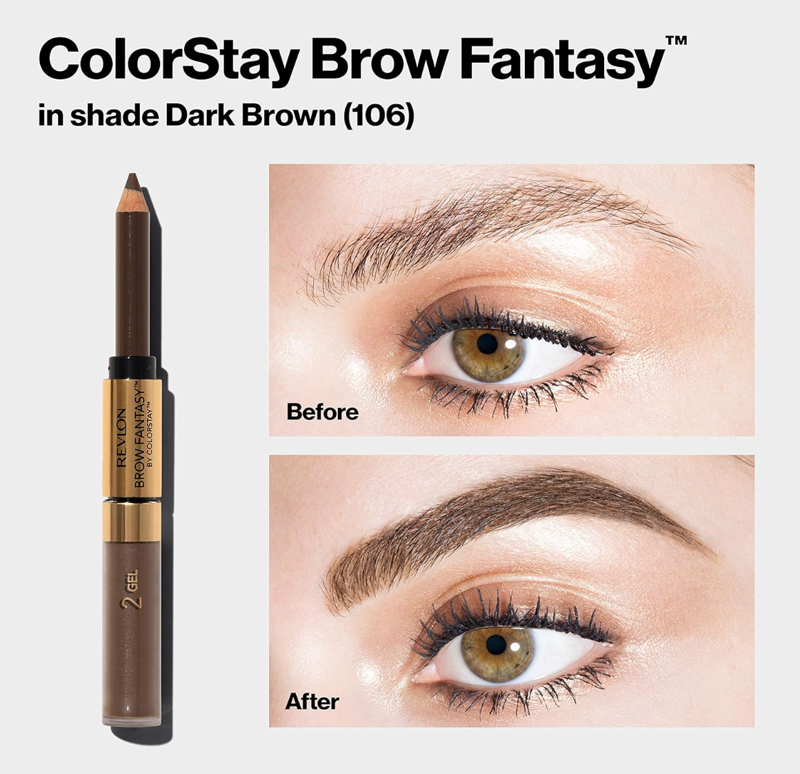 Revlon Brow Fantasy Lápiz y gel de cejas por Colorstay - Dark blonde