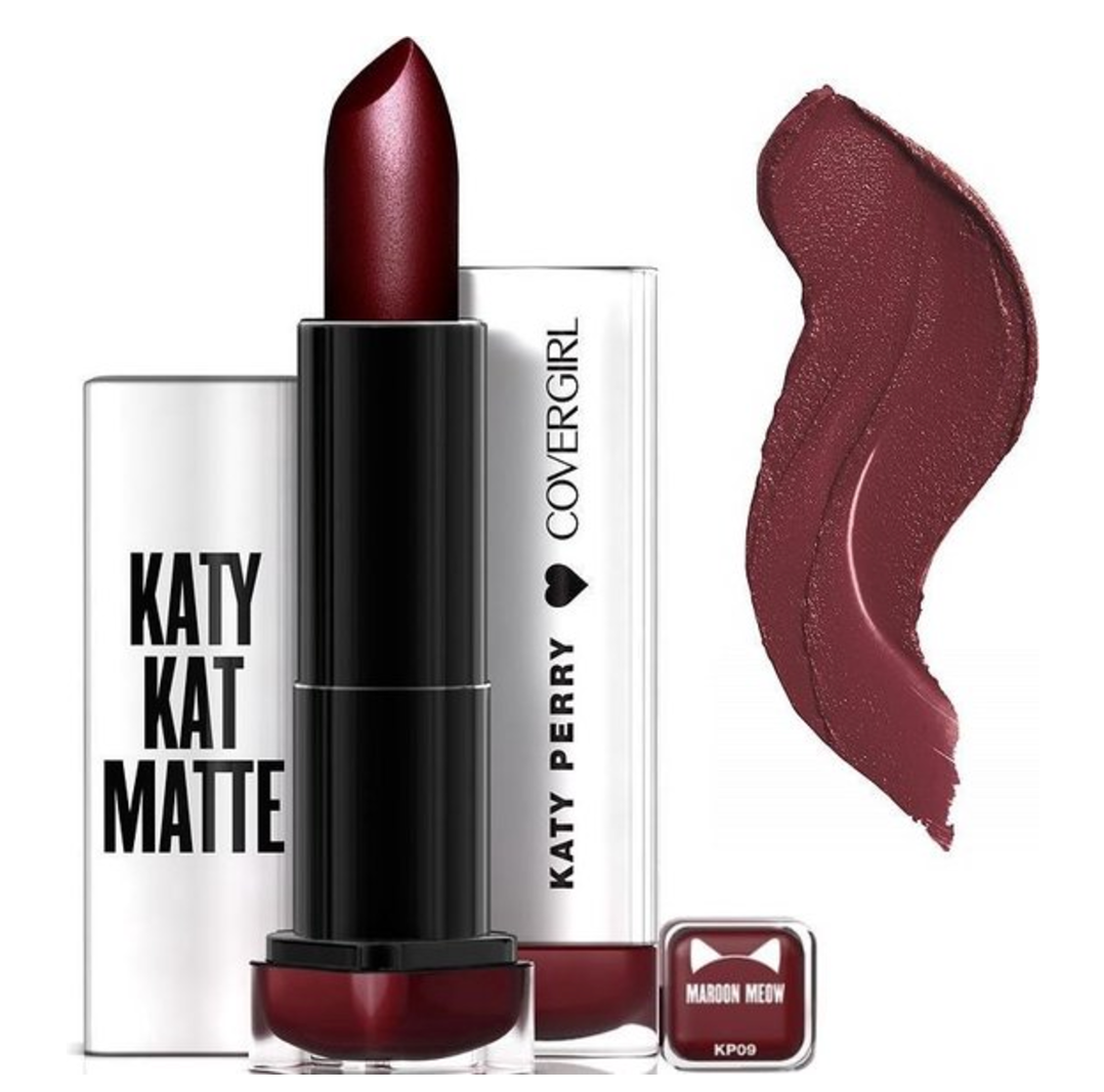 Cover Girl - Lápiz labial Mate - Colorlicious Katy Kat - KP09 Maroon Meow - Labios