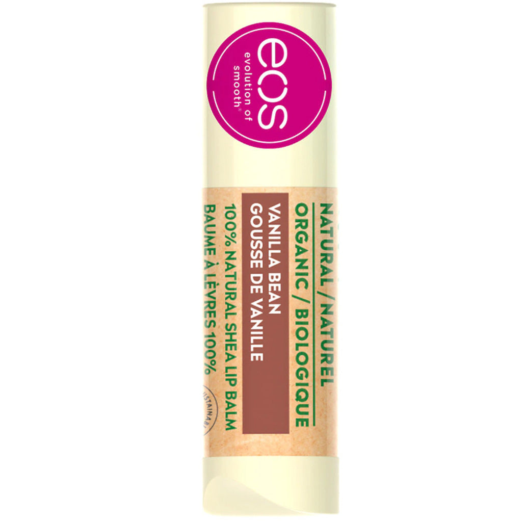 eos - Natural Organic Vanilla Bean Lip Balm - Bálsamo Labial en Barra 100% Natural y Orgánico - Vainilla